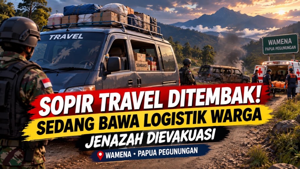 Nasib Tragis Sopir Travel di Wamena: Ditembak Saat Antar Logistik, Jasad Ditemukan di Mobil Terbakar