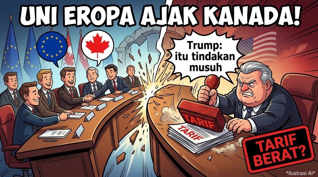 Gila! Uni Eropa Ajak Kanada Jadi “Anggota Asosiasi”, Trump Langsung Ancam Tarif Berat